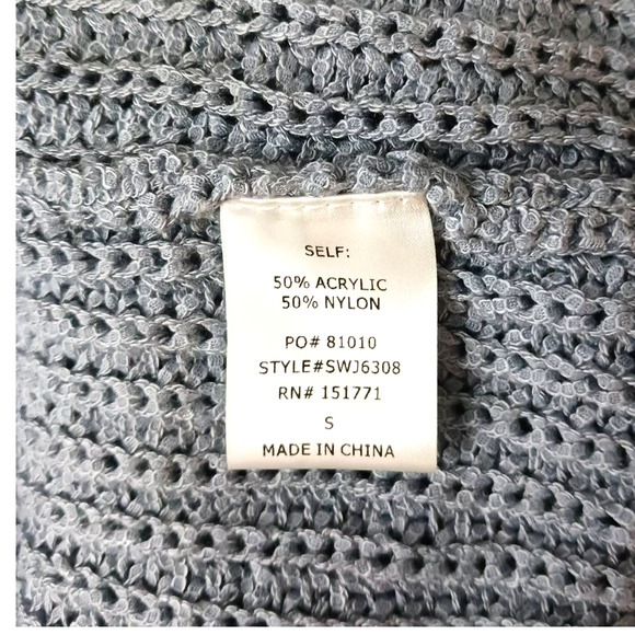 LELIS Knitted V-Neck Button Down Long Sleeve Light Purple Siz S Cardigan Sweater - Picture 11 of 12